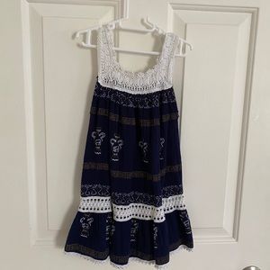 Dress made in Greece,3T, blue , cotton